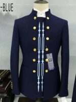 Metal button embroidery Zhongshan men's suit two-piece suit new style wedding