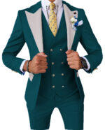 Men's three-piece suit cross-border peaked lapel suit - Image 13