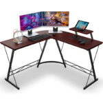 Simple Panel-Type L-Shaped Corner Computer Desk - Image 10