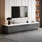 TV cabinet modern simple coffee table combination small household living room - Image 2