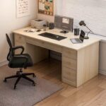 Computer desk table desktop bedroom home desk office desk and chair set with drawer writing desk workbench - Image 2