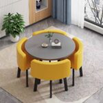 Retractable dining table for small apartment, home, shop, negotiation table