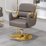 New light luxury rotating stainless steel hair cutting chair - Image 10