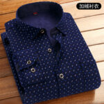Autumn and winter men's thickened plus fleece shirt - Image 10