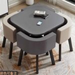 Retractable dining table for small apartment, home, shop, negotiation table - Image 24