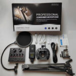 V8 sound card + 240 square microphone stand set