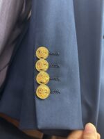 Metal button embroidery Zhongshan men's suit two-piece suit new style wedding - Image 4