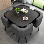 Simple square negotiation table and chair combination shop - Image 28