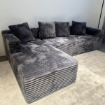 Vacuum compression large-sized living room Italian minimalist corner sofa full sponge vacuum compression L-shaped - Image 6