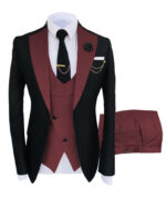 Serge men's suit three-piece suit wedding Sina best man suit - Image 11