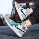 High-top couple sneakers black and white panda - Image 7