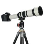 Telephoto Zoom Lens 650-1300mm F8 Focusing Suitable for Canon and Nikon Dslr and Mirrorless Cameras Ultra-Telephoto
