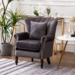 Modern American Single Holland Velvet Sofa Chair - Image 5