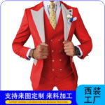 Men's three-piece suit cross-border peaked lapel suit