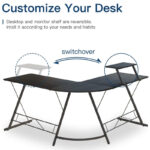 Simple Panel-Type L-Shaped Corner Computer Desk - Image 4