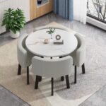 Retractable dining table for small apartment, home, shop, negotiation table - Image 8
