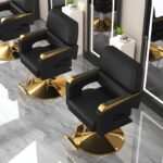 chair barber shop perm, dyeing, hair cutting, rotating and lifting hairdressing chair, hair salon comfortable leather hairdressing chair - Image 3