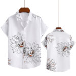 Men's Shirt Short Sleeve  Printed Striped - Image 3