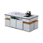 Modern rock slab coffee table stool solid wood living room - Image 2