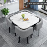Simple square negotiation table and chair combination shop - Image 12