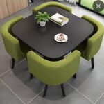 Simple square negotiation table and chair combination shop - Image 50