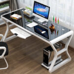Computer Desk Simple Home Office Desk Bedroom Game Table - Image 12