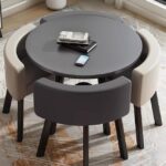 Retractable dining table for small apartment, home, shop, negotiation table - Image 21