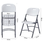 Blow molded backrest folding chair outdoor environmentally friendly portable folding chair - Image 2