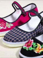 handmade thousand-layer beef tendon bottom cotton shoes - Image 2