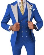 Men's three-piece suit cross-border peaked lapel suit - Image 11