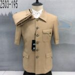 MILIGAN men's suit Zhongshan collar foreign trade export two-piece suit - Image 12