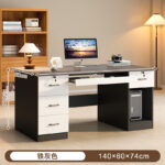 Computer desk table desktop bedroom home desk office desk and chair set with drawer writing desk workbench - Image 25