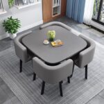 Simple square negotiation table and chair combination shop - Image 2