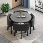 Retractable dining table for small apartment, home, shop, negotiation table - Image 19