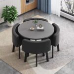 Retractable dining table for small apartment, home, shop, negotiation table - Image 4