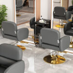 Barber shop hair salon hair cutting chair light luxury innovation perm and dyeing hair cutting chair - Image 2