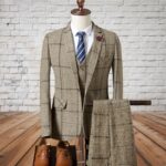 2024 autumn and winter new men British slim plaid suit three-piece suit - Image 6
