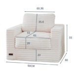 compression vacuum roll sofa sponge fully disassembled and washable one-piece molding modern simple leisure lazy sofa - Image 5