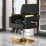 chair barber shop perm, dyeing, hair cutting, rotating and lifting hairdressing chair, hair salon comfortable leather hairdressing chair - Image 9