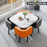 Simple square negotiation table and chair combination shop - Image 11