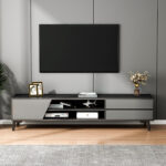 TV cabinet simple modern home living room TV background wall cabinet small bedroom simple floor cabinet - Image 2