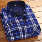Autumn and winter men's thickened plus fleece shirt - Image 14