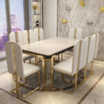 Nordic light luxury marble dining table western dining table home small apartment stylish dining table and chair combination modern simple table - Image 3