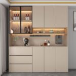 Sideboard integrated against the wall modern simple home living room restaurant