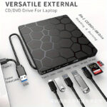 7-in-1 Multi-function External Optical Drive DVD Burner USB3.0/TypeC with External USB Flash Drive and Card Expansion - Alibaba - Image 3