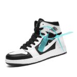 High-top couple sneakers black and white panda - Image 3