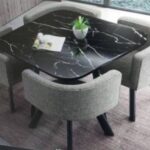 Simple square negotiation table and chair combination shop - Image 57