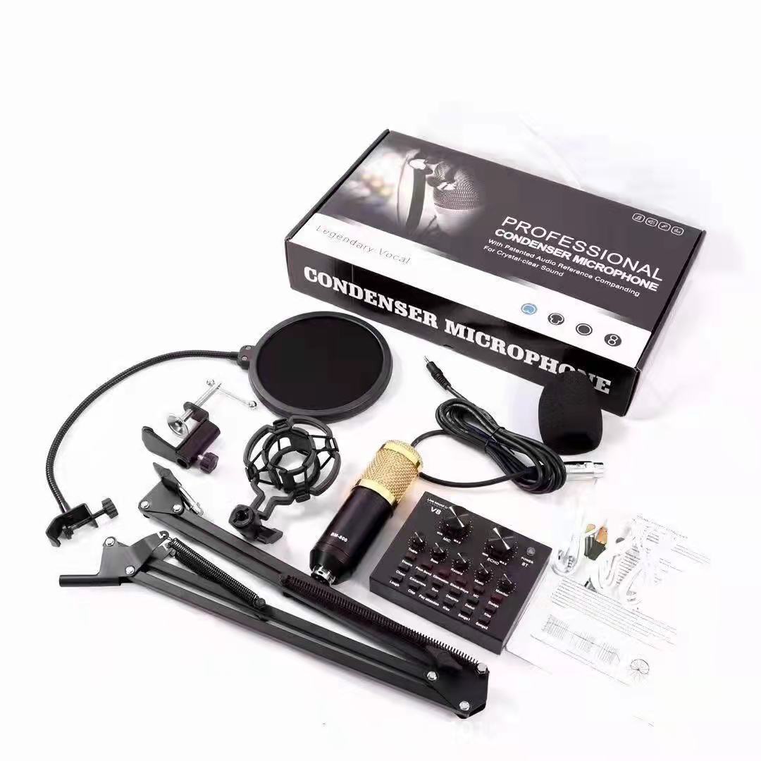 O1CN01kiS5Zv1PIEOLnanFw_21212212970641817-0-cib.jpg BM800 condenser microphone V8 V8S sound card - Image 1
