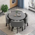 Retractable dining table for small apartment, home, shop, negotiation table - Image 16