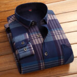 Autumn and winter men's thickened plus fleece shirt - Image 9